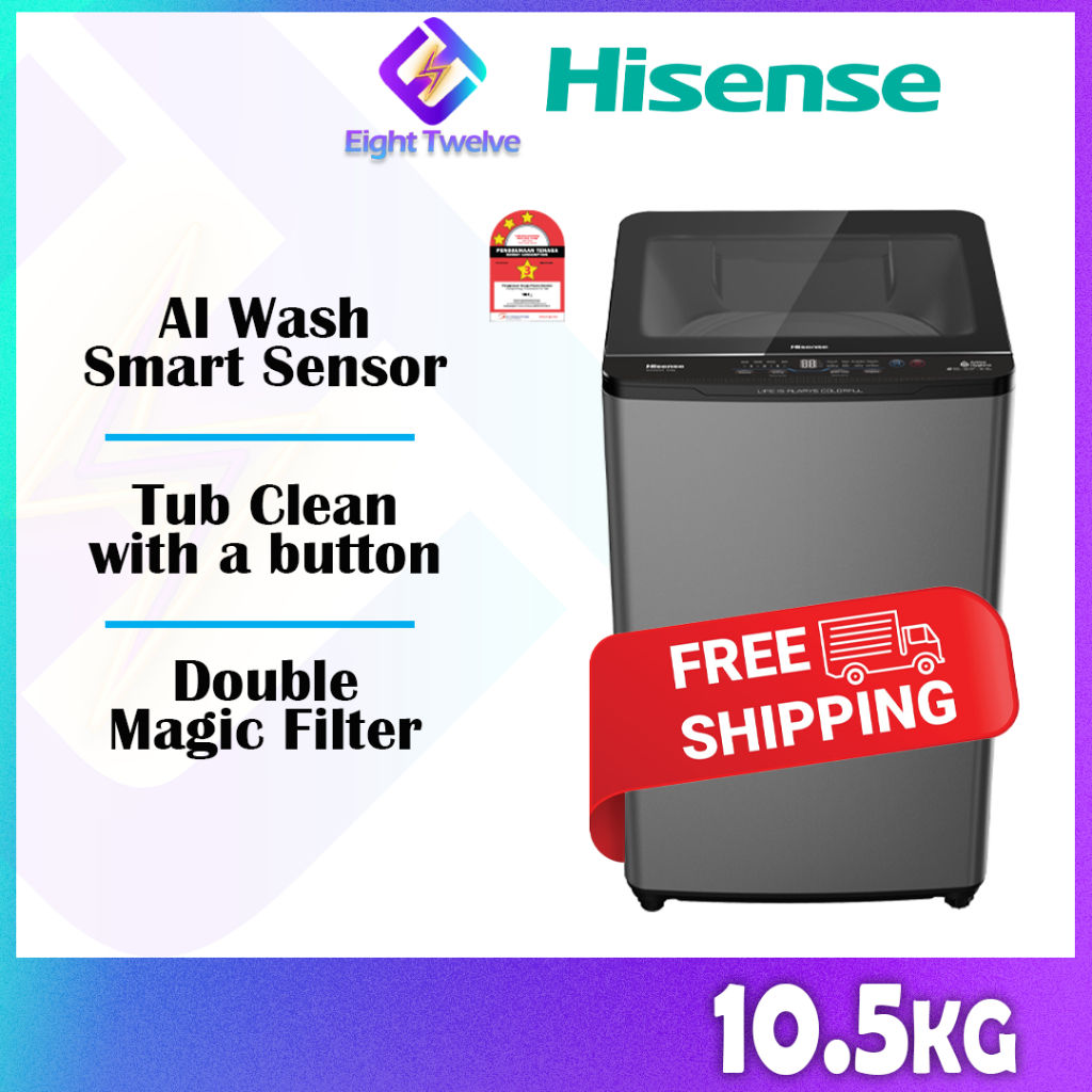 [Free Shipping] HISENSE 10.5KG Washing Machine WTZQ1015UT