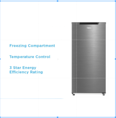 Thumbnail: [Free Shipping] MIDEA 163L/196L Single Door Fridge
