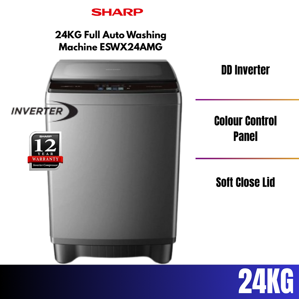 Thumbnail: Sharp 18KG/20KG/24KG BIG Topload Washing Machine