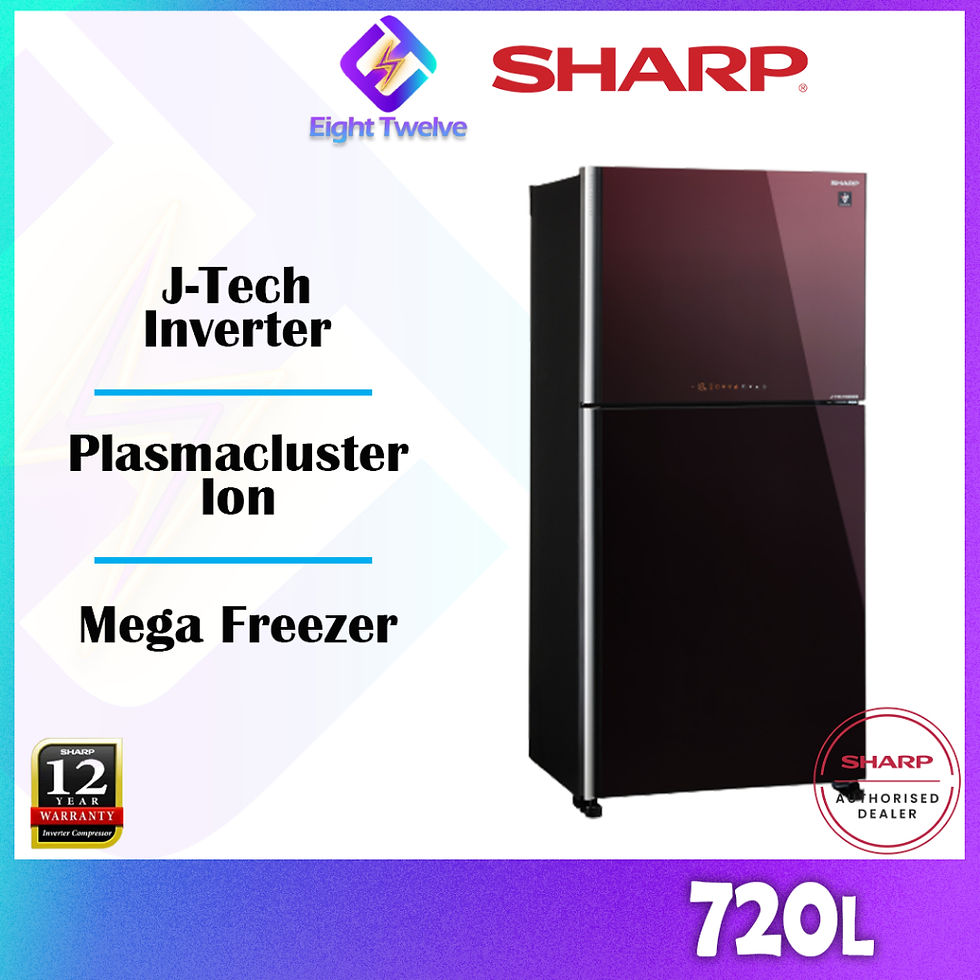 Thumbnail: [Free Shipping] SHARP Fridge Inverter 610L - 720L 2 Door