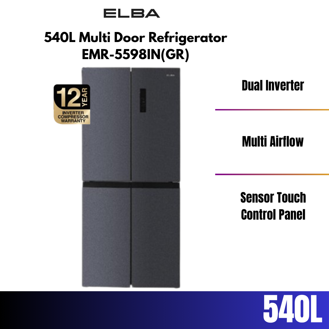 Elba 540L Multi Door Refrigerator EMR-5598IN(GR)