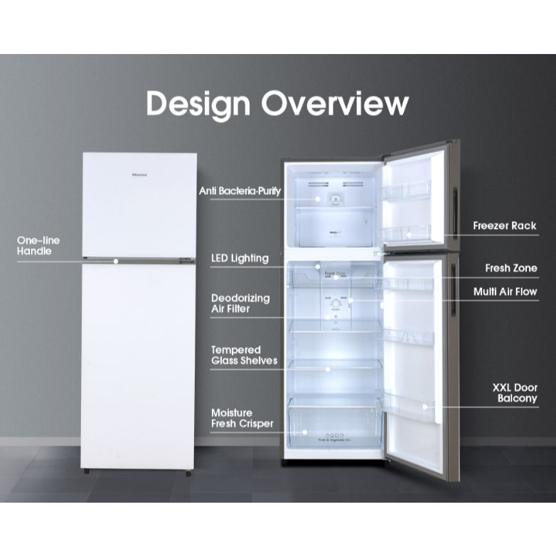 Thumbnail: [Free Shipping] HISENSE Refrigerator 420L Inverter 2 Door Fridge | Peti Sejuk