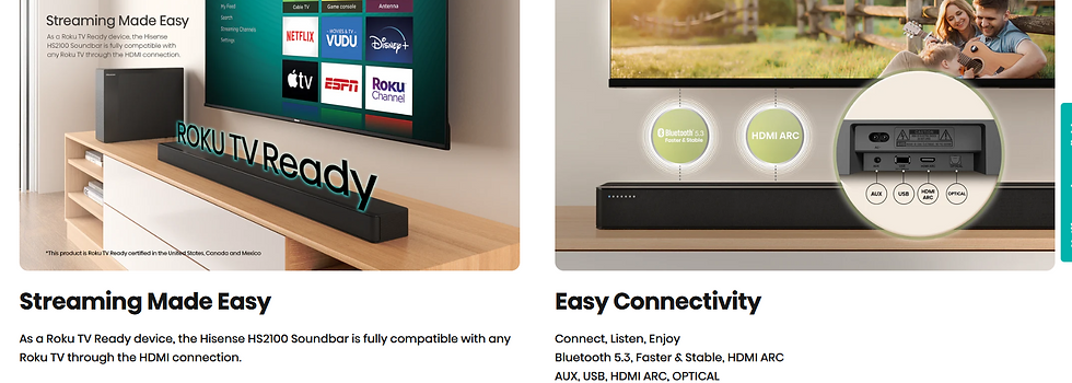 Thumbnail: [Free Shipping] Hisense 2.1 Channel Speakers / Soundbar HS2100