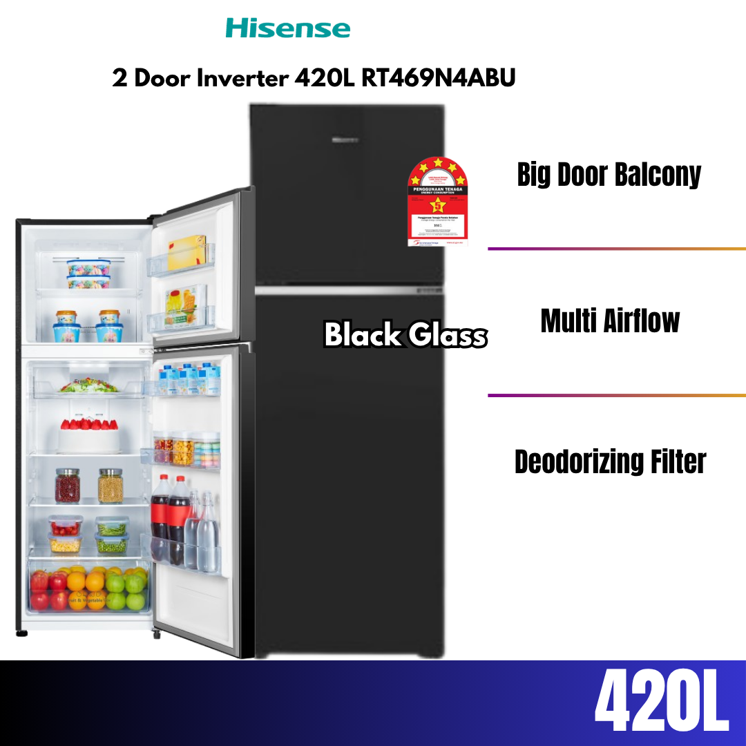 Hisense 2 Door Inverter 420L RT469N4ABU