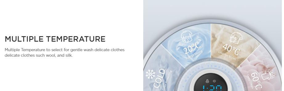 Thumbnail: Midea 8.5KG Front Load Washer MF100W85BW INVERTER QUATTRO