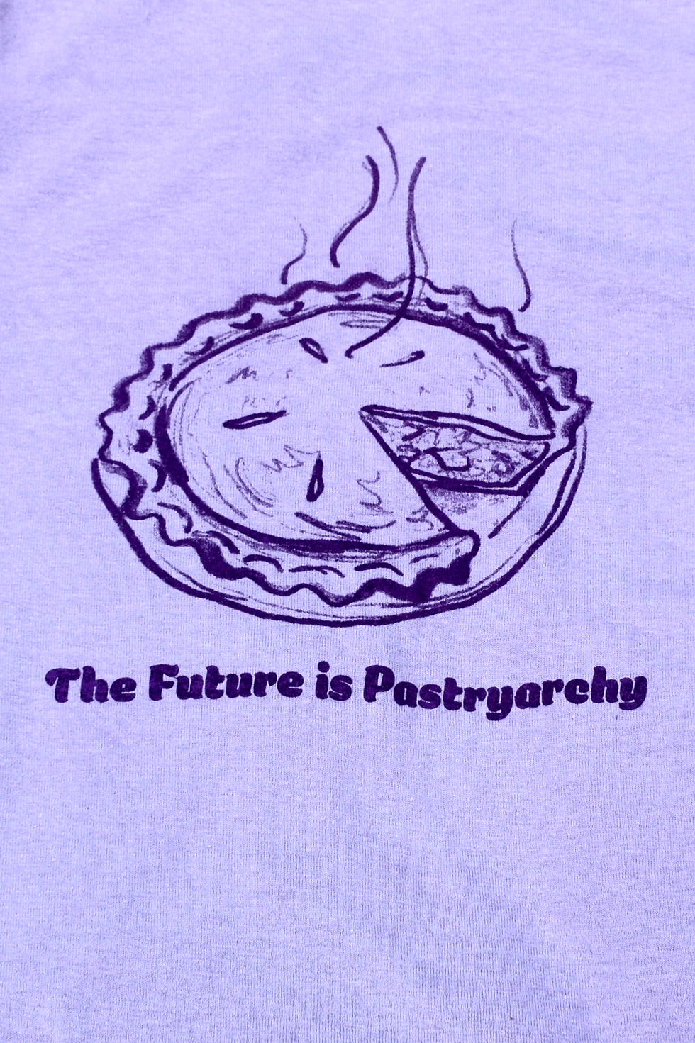 Thumbnail: lilac purple lavender t-shirt with purple graphic The Future is Pastryarchy