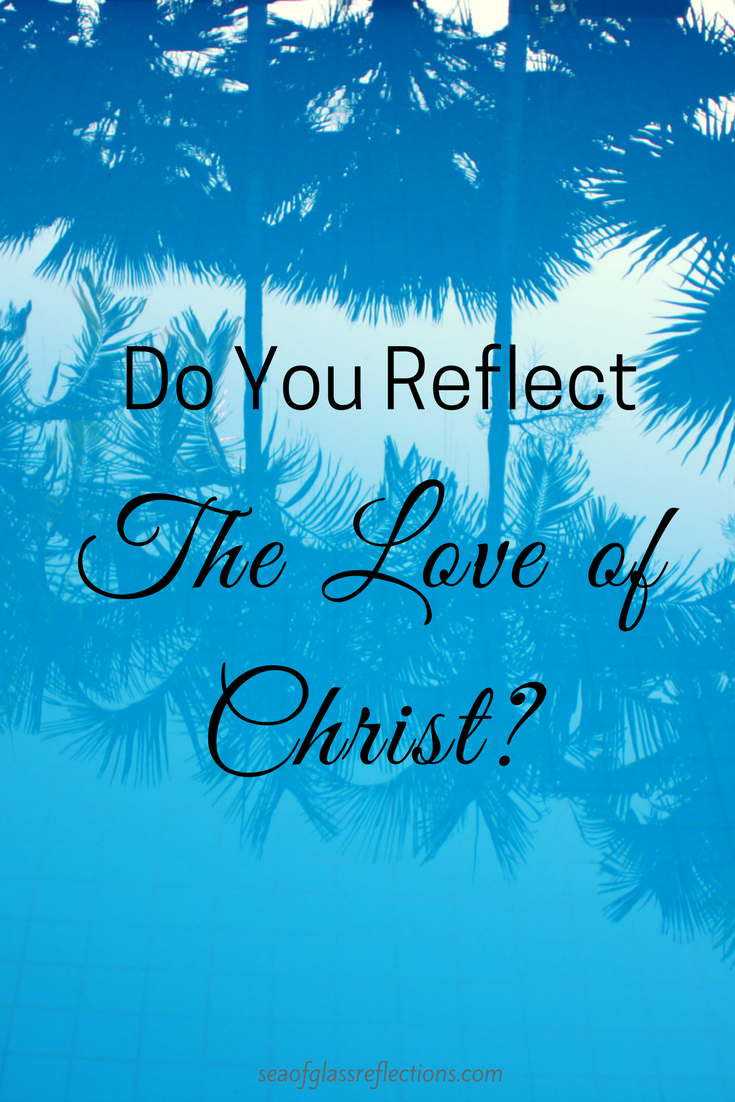 reflection of palm trees in water - Do you reflect the love of Christ