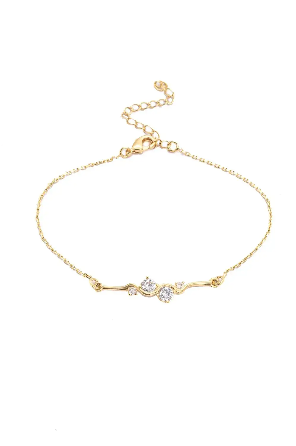 PULSEIRA PONTO DE LUZ CRISTAL OURO