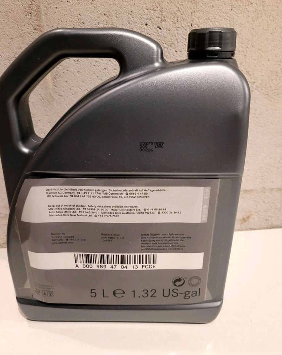 Miniaturbild: 5 liter Motoröl 10w40 Original Mercedes   228.51