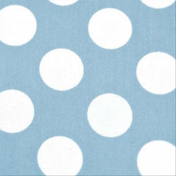 bleu clair pois blanc