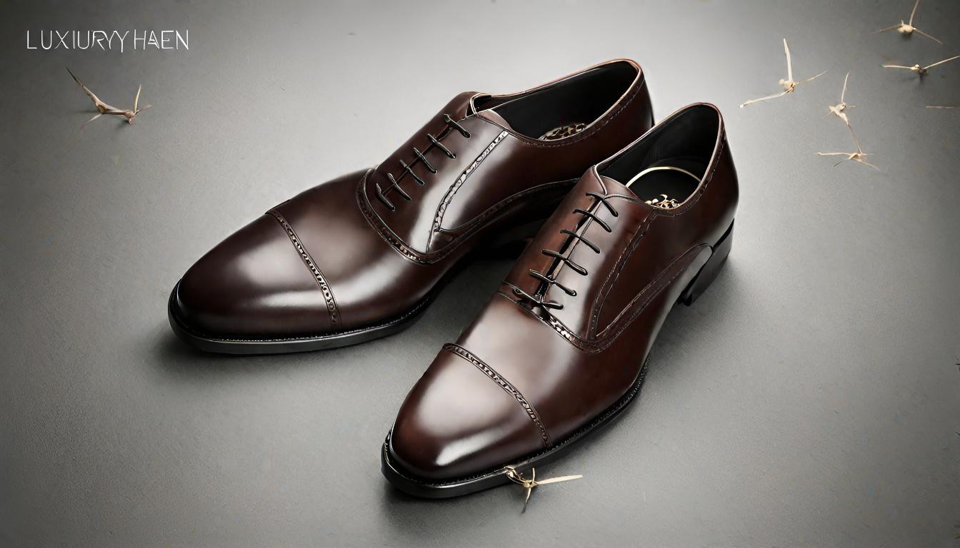VELVET MAN Italian Leather Oxford Shoes