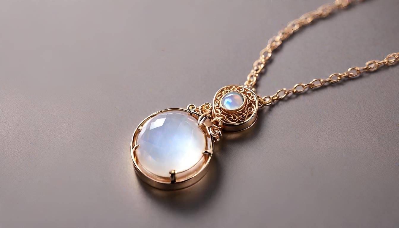Exquisite Jewelry: Enchanted Moonstone Pendant Necklace