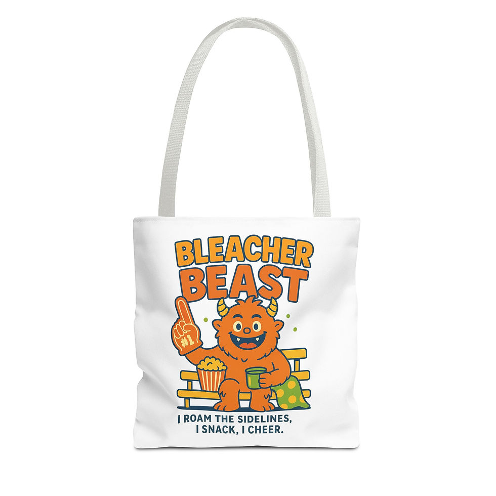 Thumbnail: Bleacher Beast: Sideline Sibling Sports Fan Tote Bag