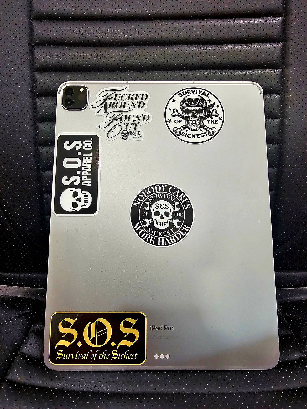 Thumbnail: S.O.S Apparel Co. Skull Sticker (1.75" x 3.25")