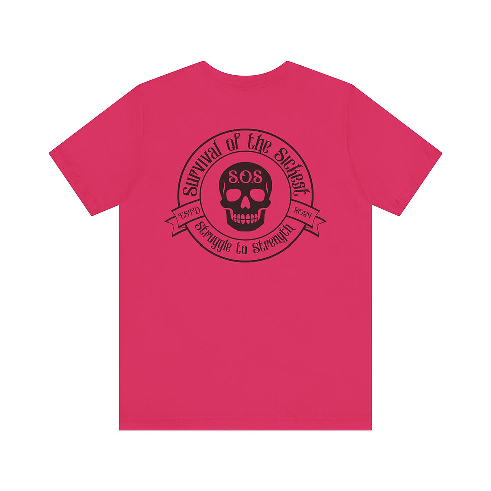 S.O.S Woman's Tee- Strength in Color (Core Drop) Pink 