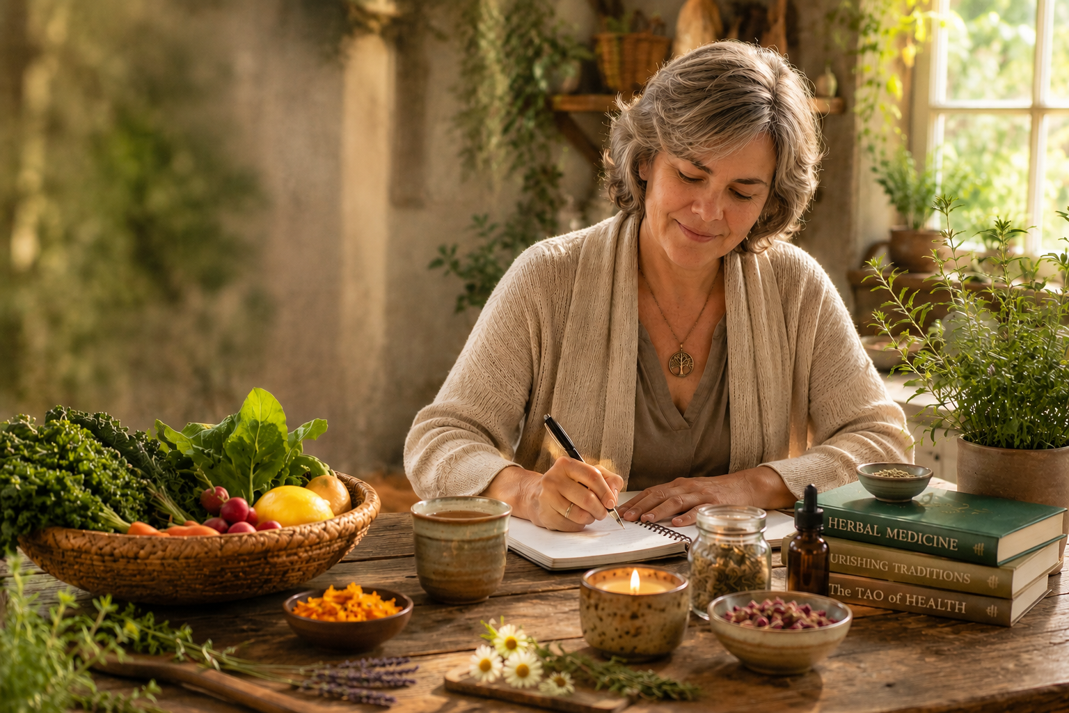 nutritionist making notes