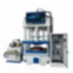 Hydraulic double action deep draw press with digital controls