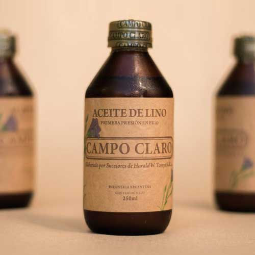 Miniatura: Aceite de Lino - Virgen 1era Presión en Frio, Orgánico "Campo Claro" de 250ml