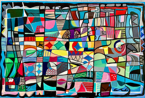 IF PIGS COULD FLY. Acrylic on Canvas. 30 x 20 Inches. 2019 Front View.jpeg