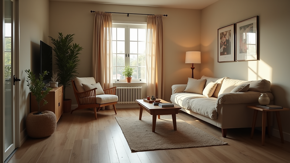 Eye-level view of a cozy home designed for veterans