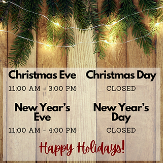Holiday Hours