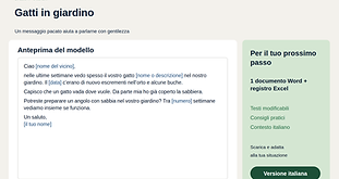 Pacchetto Gatti in giardino con un modello di messaggio e strumenti pratici