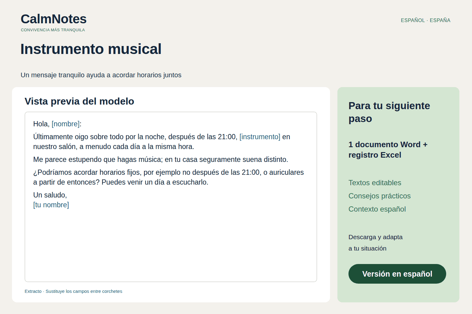 Vecino que practica con un instrumento — Paquete