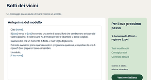 Pacchetto Botti dei vicini con un modello di messaggio e strumenti pratici