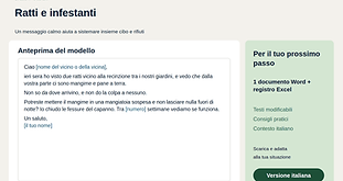Pacchetto ratti e infestanti con un modello di messaggio e strumenti pratici