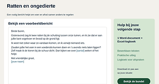 Bundel ratten en ongedierte door de buren met een voorbeeldbericht en praktische hulpmiddelen