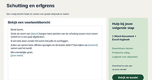 Bundel schutting en erfgrens met een voorbeeldbericht en praktische hulpmiddelen