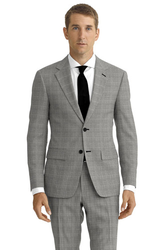 grey plaid suit jacket