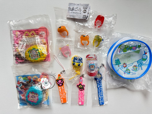 Tamagotchi Characters Mascot Rings Charm Pouch Keychain Bandai