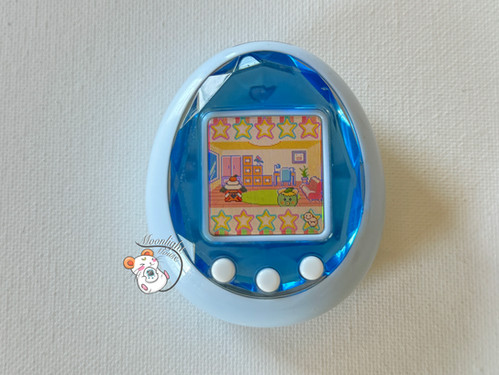 Tamagotchi iD Silver Blue Bandai Japan 2009 Great Condition