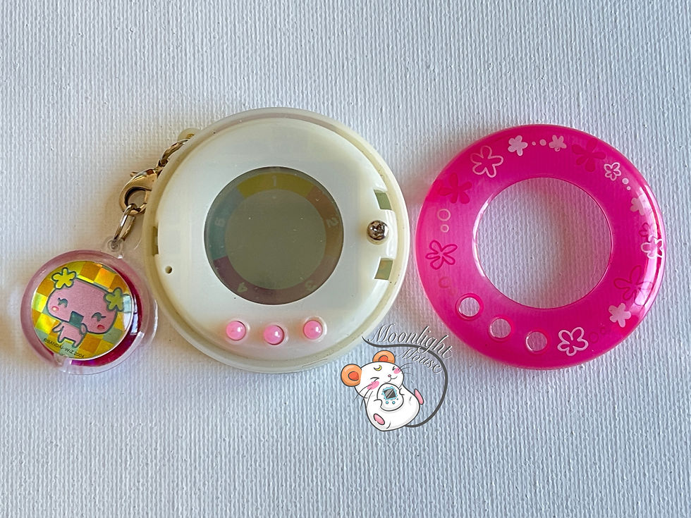 Thumbnail: RESERVED: Jinsei Candy Game of Life Pink Flowers V1 Virtual Pet 2005