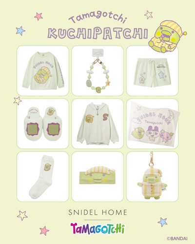 Tamagotchi Snidel Home Kutchipatchi Pullover & Shorts Pajamas
