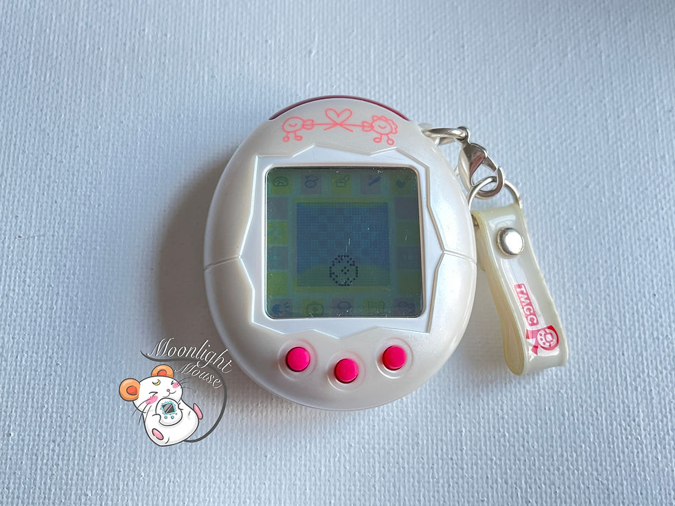 Thumbnail: Tamagotchi Connection v2 English Pearl White Love Knot 2005