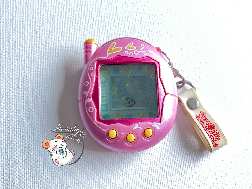 Thumbnail: Tamagotchi Connection v3 English Metallic Pink Hearts 2005