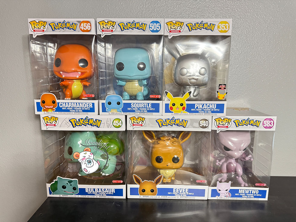Funko Pop Games Pokémon 10 inch Charmander Squirtle Bulbasaur Mewtwo Pikachu