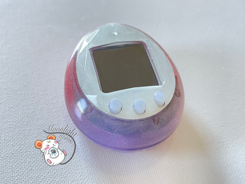 CUSTOM: Tamagotchi ID L 15th Anniversary Glitter Pink White Shell