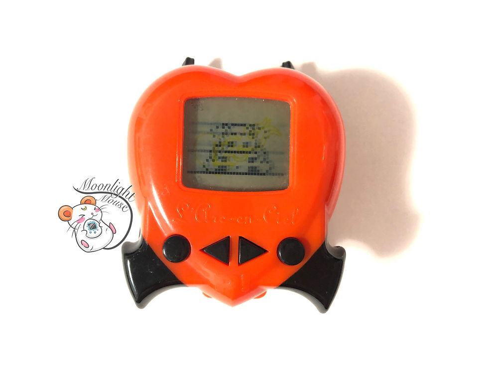 Thumbnail: L'Arc-en-Ciel Rock Skull Hippo Pedometer Red Virtual Giga Pet Tamagotchi 1997