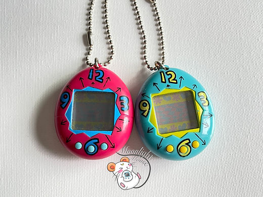 Tamagotchi Original Gen 1 2 P1 P2 Pink Blue Clock Pair Bandai