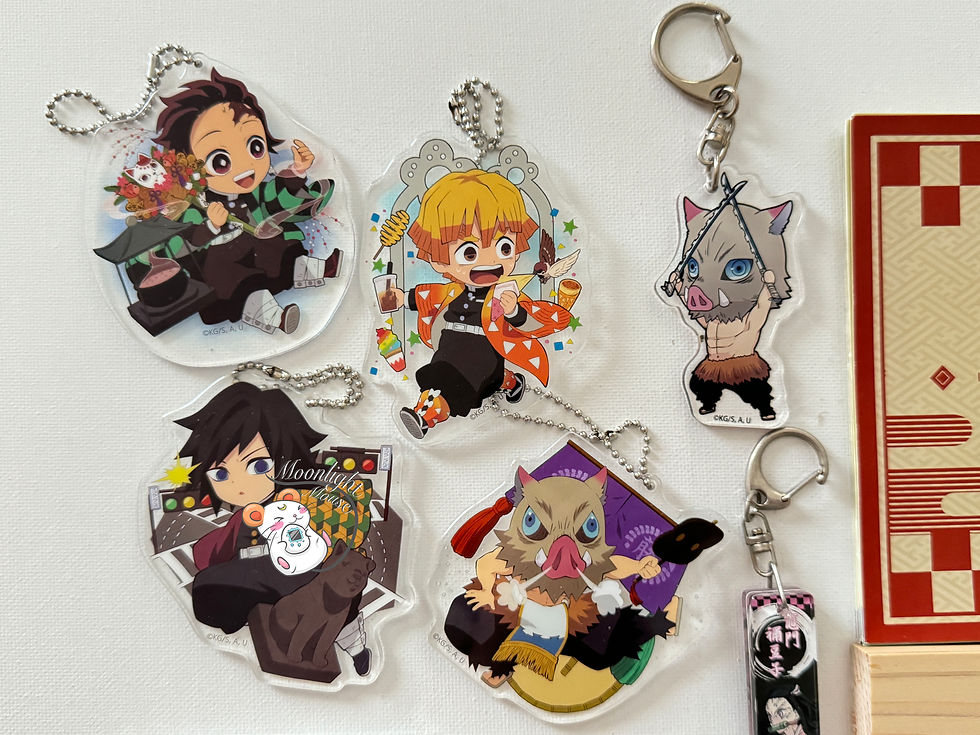 Thumbnail: Lot Demon Slayer Kimetsu no Yaiba Charms Keychains Pins Calendar