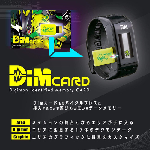 Digimon Vital Bracelet Black Digital Monster Black Roar Dim Card