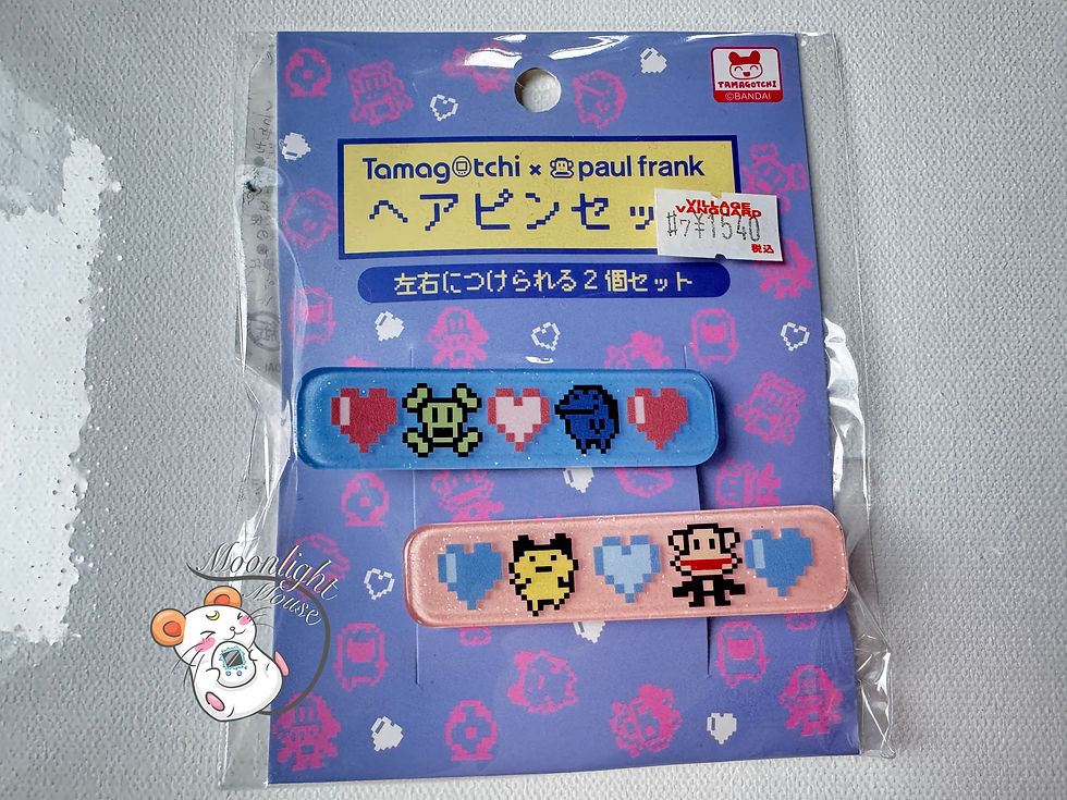 Thumbnail: Tamagotchi x Paul Frank Bow Hair Clip Bag Charm Pink Mametchi