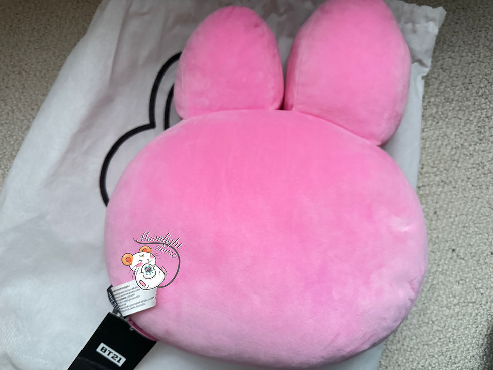 Thumbnail: BTS Line Friends Cooky Jungkook Official BT21 Pillow Pink Plush Cushion 16in