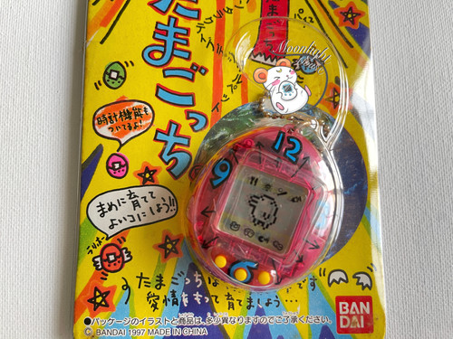 Tamagotchi Original Gen 1 P1 Transparent Pink Clock Bandai Japan