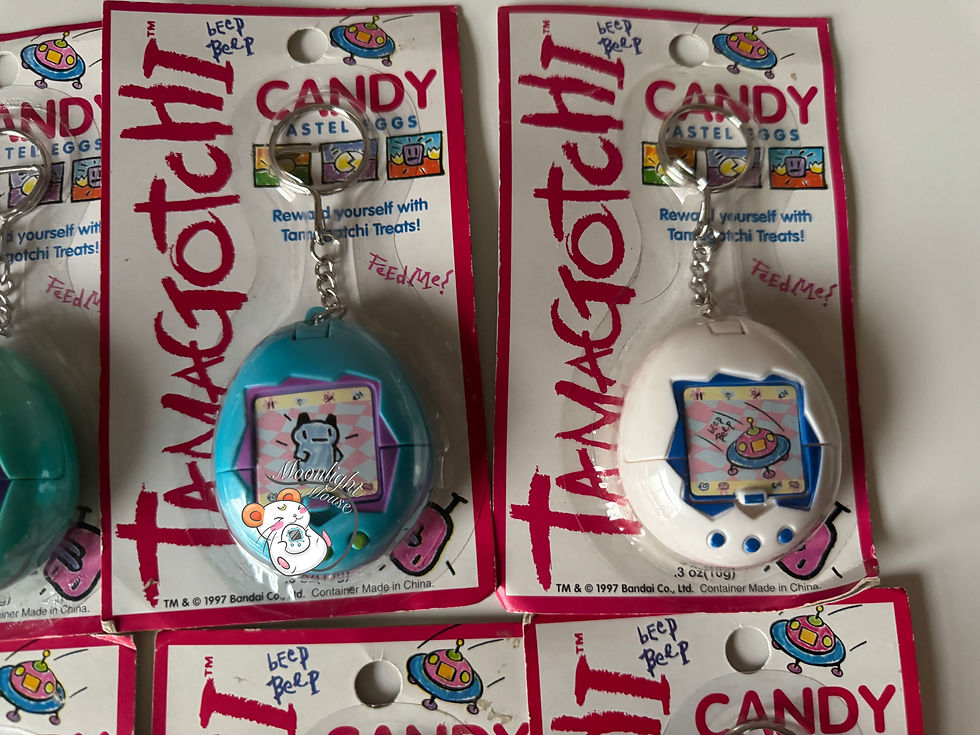 Thumbnail: Tamagotchi Original Candy Charm Keychain Red Blue Yellow Green Orange White 1997