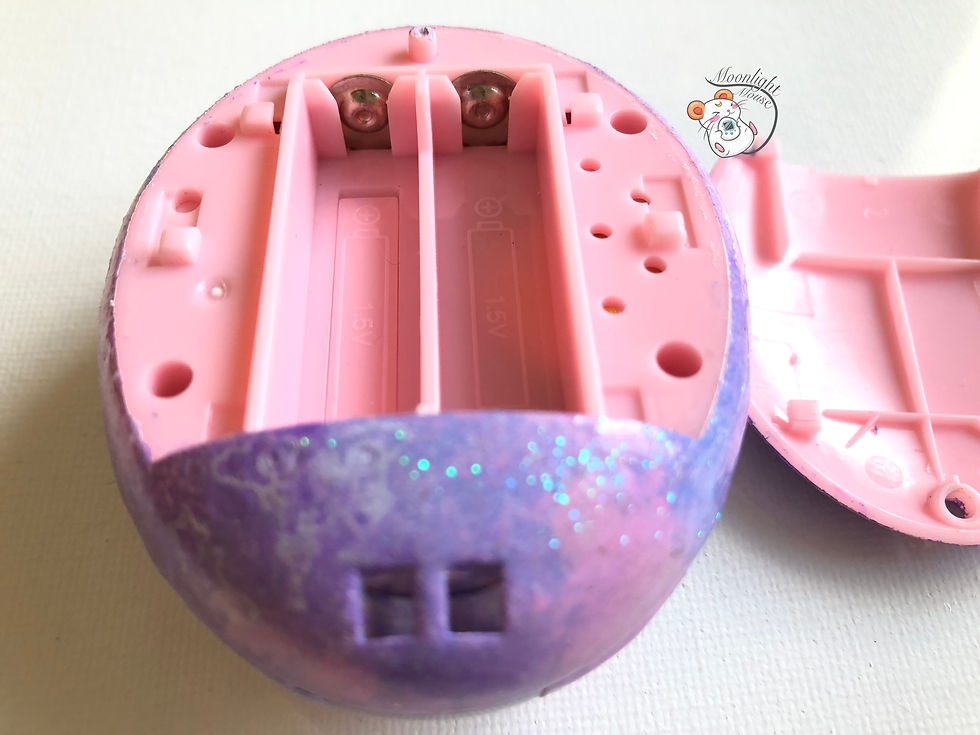 Thumbnail: Custom Tamagotchi iD Pink Purple Flower Color Bandai Painted Rhinestone 2009