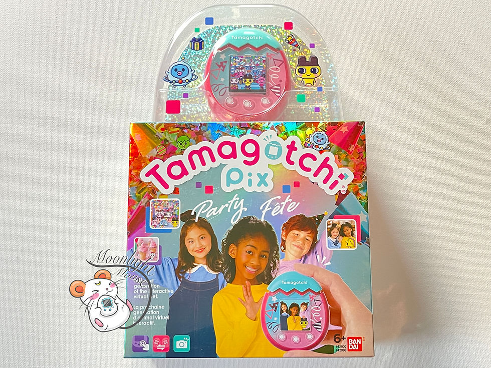 Thumbnail: Tamagotchi On Pix Party Confetti Pink / Blue Bandai 2021